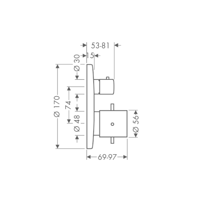 Axor 10700000 Starck термостатический смеситель