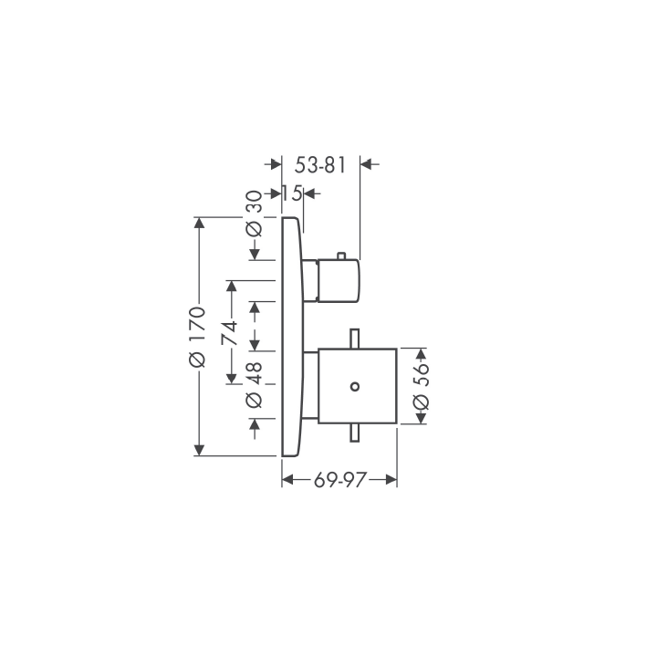 Axor 10700140 смеситель для душа Brushed bronze