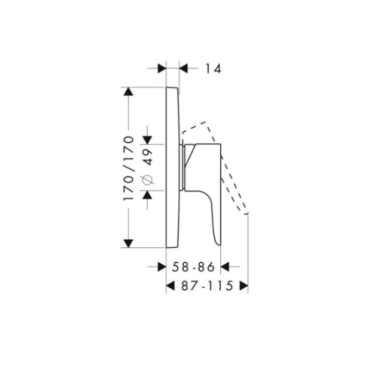Axor 34625000 Citterio M смеситель для душа