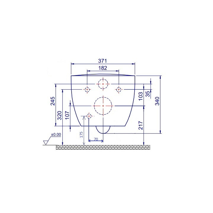 Унитаз-биде Boheme 961-SET-2-B Black подвесной