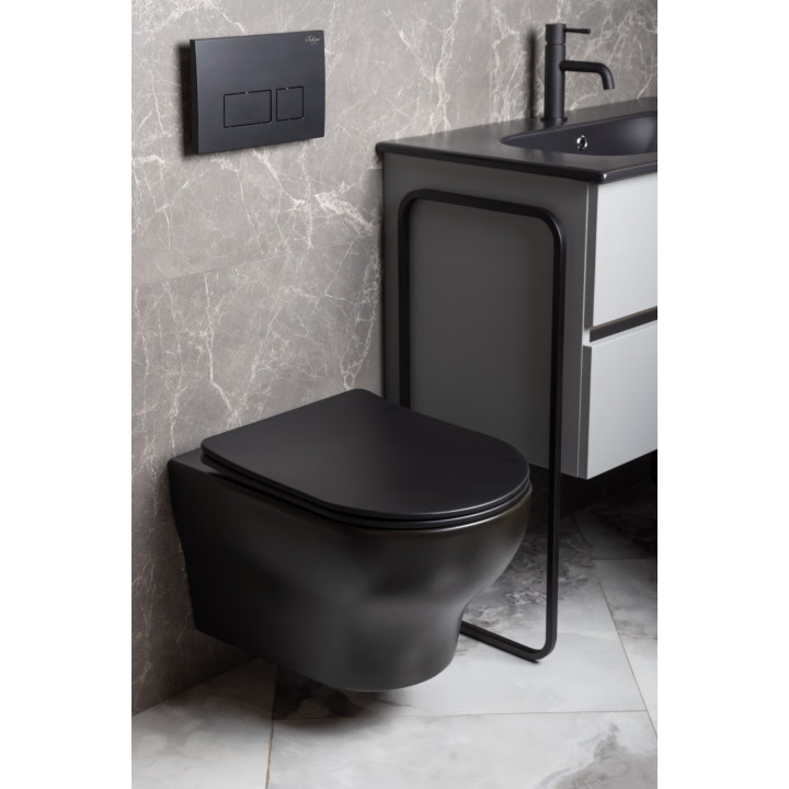 Boheme 978-SET-B подвесной унитаз Black 36x53 см
