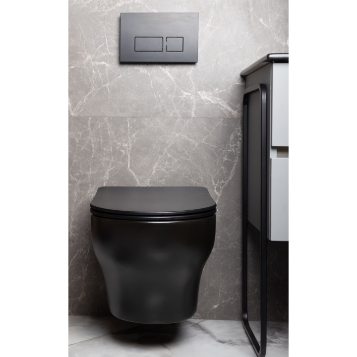 Boheme 978-SET-B подвесной унитаз Black 36x53 см