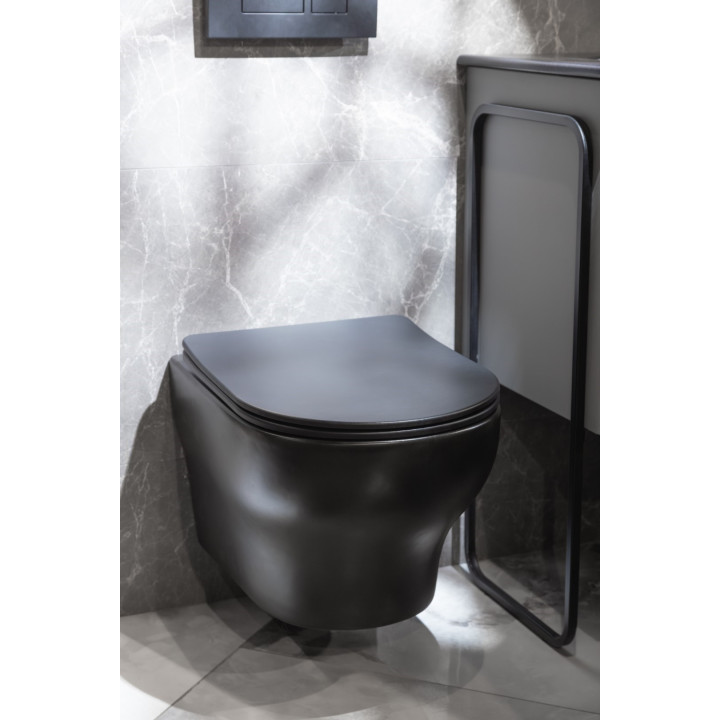 Boheme 978-SET-B подвесной унитаз Black 36x53 см