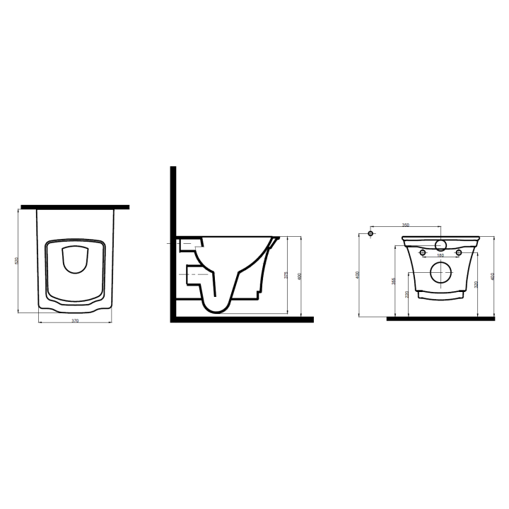 Boheme 951-G унитаз подвесной Hermitage White