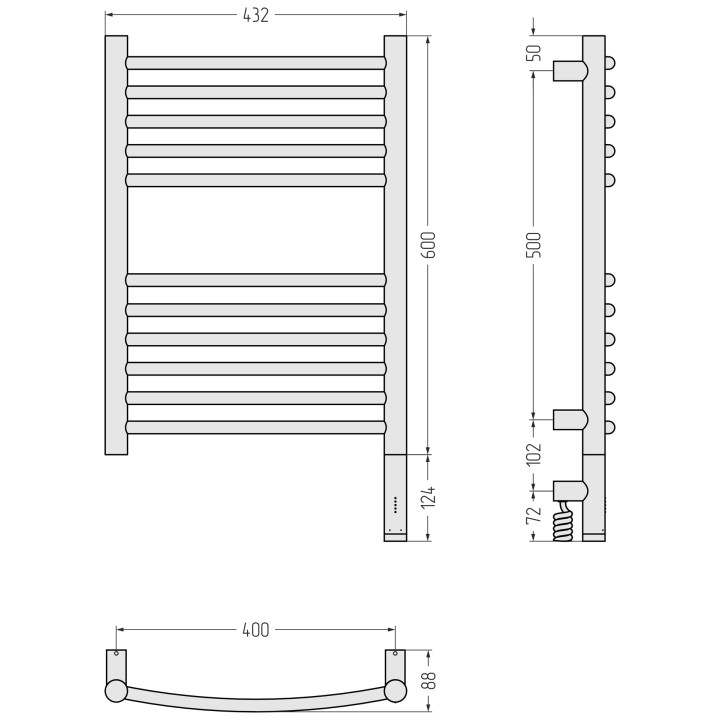 Полотенцесушитель Сунержа Богема 3.1, 00-6003-6040