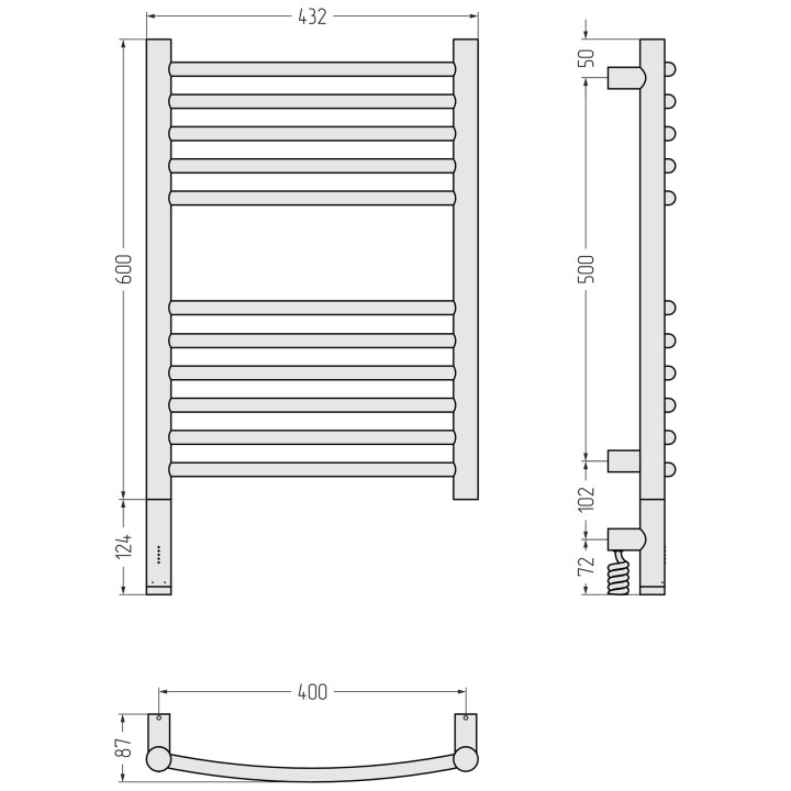 Полотенцесушитель Богема 3.1 | Сунержа, 05-6002-6040