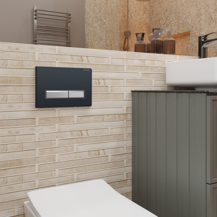 Купить клавишу смыва Charus Raiden черного цвета, FP.321.BBN.01