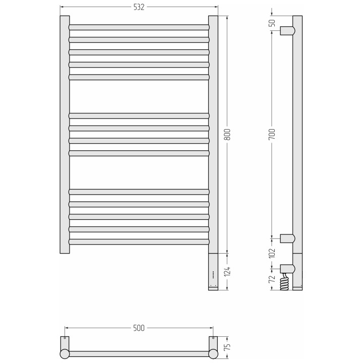 Полотенцесушитель Сунержа Богема 3.1, 05-6005-8050