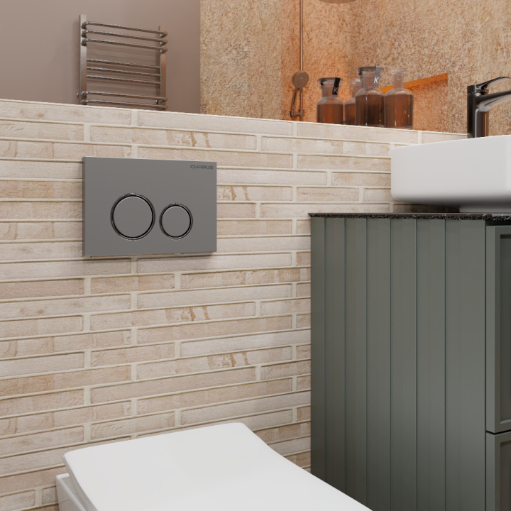 Клавиша смыва Charus Spazio - хром матовый, FP.330.46.01