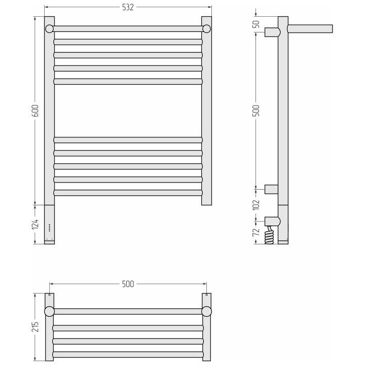 Полотенцесушитель Сунержа, 30-6006-6050