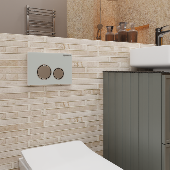 Клавиша смыва Charus Bagliore белая, FP.330.WHITE.10