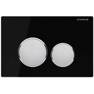 Клавиша смыва Charus Bagliore черное стекло, FP.330.BLACK.10