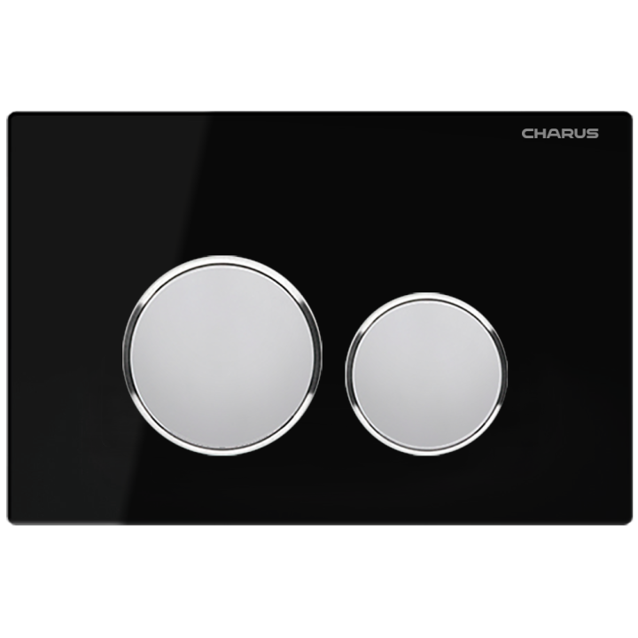 Клавиша смыва Charus Bagliore черное стекло, FP.330.BLACK.10