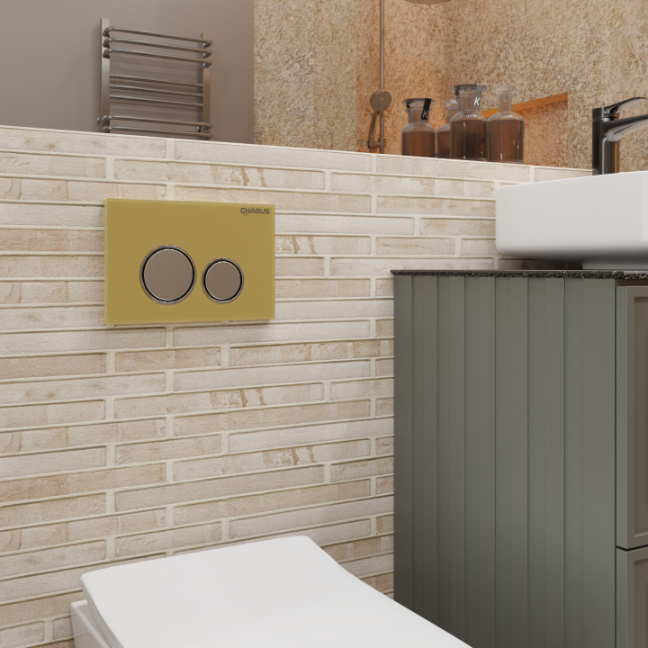 Клавиша смыва Charus Bagliore желтая - купить в Трилит, FP.330.YELLOW.10