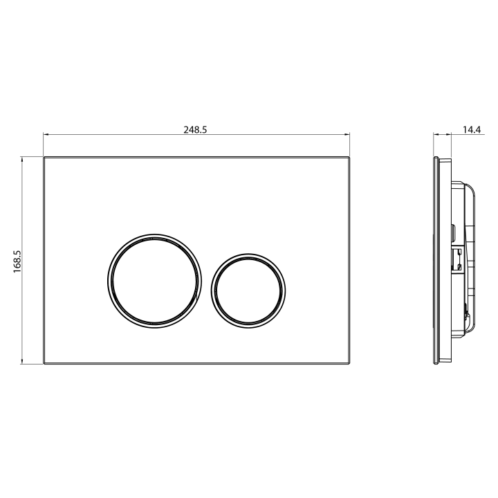 Клавиша смыва Charus Bagliore желтая - купить в Трилит, FP.330.YELLOW.10