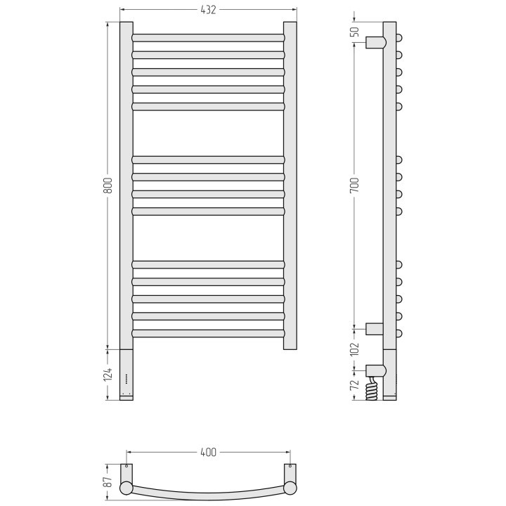 Полотенцесушитель Сунержа Богема 3.1, 020-6002-8040