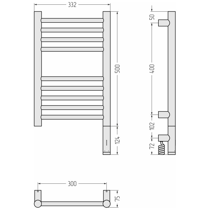 Полотенцесушитель Сунержа Богема 3.1 Золото, 32-6005-5030