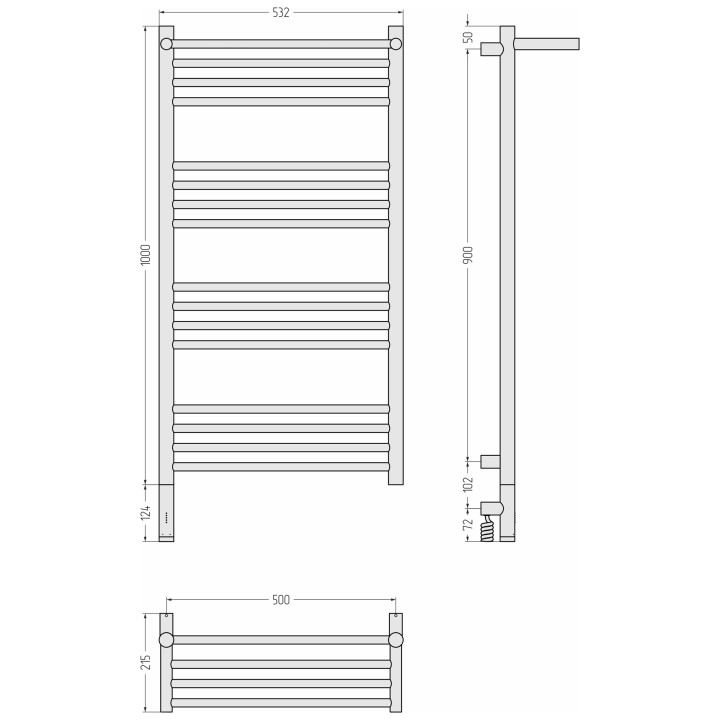 Полотенцесушитель Сунержа Богема 3.1, 30-6006-1050