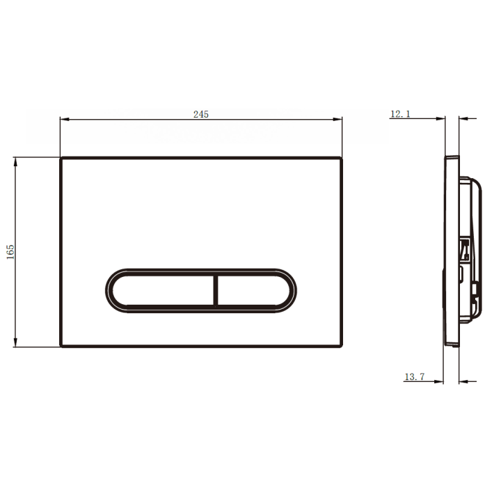 Клавиша смыва Charus Magnus хром – купить онлайн, FP.340.21.01