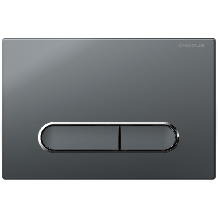 Клавиша смыва Charus Magnus серый - современный дизайн, FP.340.GRP.01