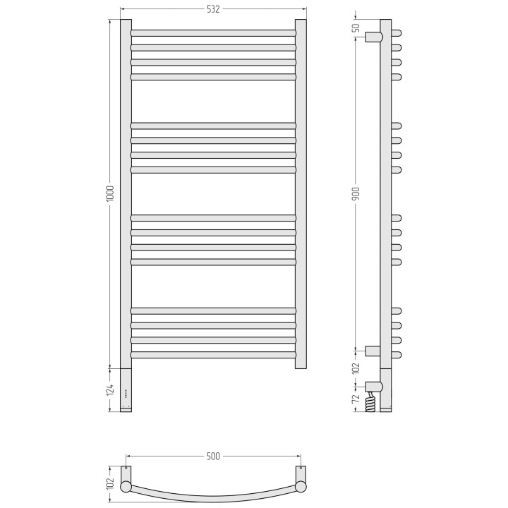 Полотенцесушитель Сунержа Богема 3.1, 30-6002-1050