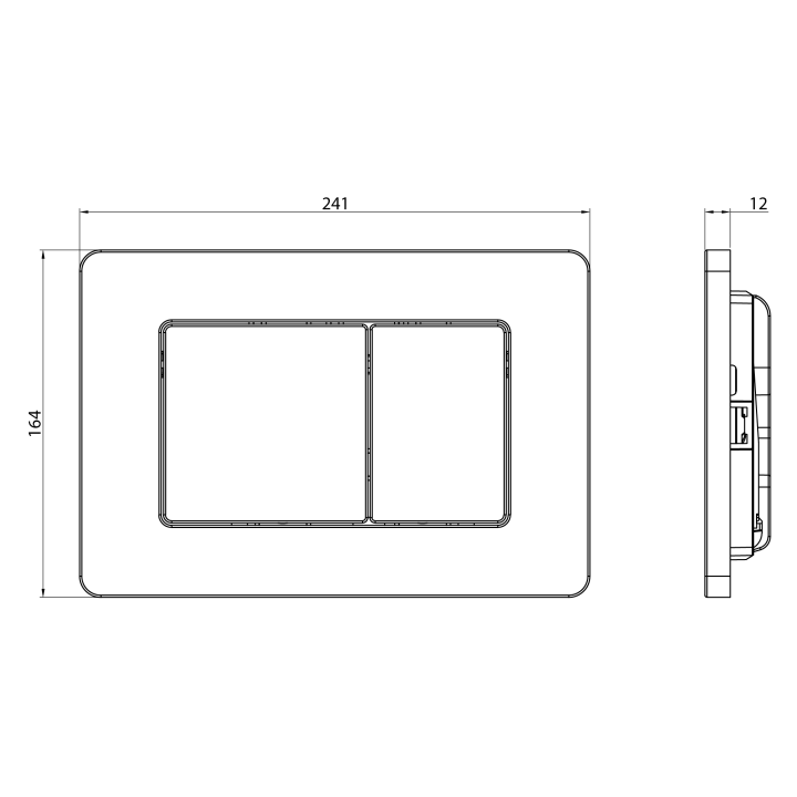 Клавиша смыва Charus Robusto из нержавеющей стали, FP.310.GSS.05