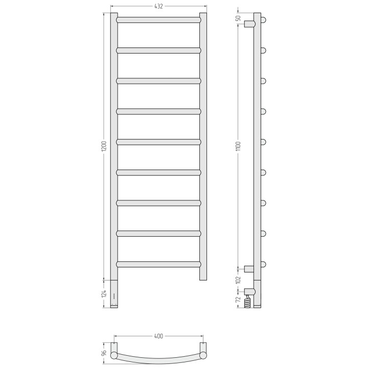 Полотенцесушитель Сунержа Галант 3.1, 05-6000-1240