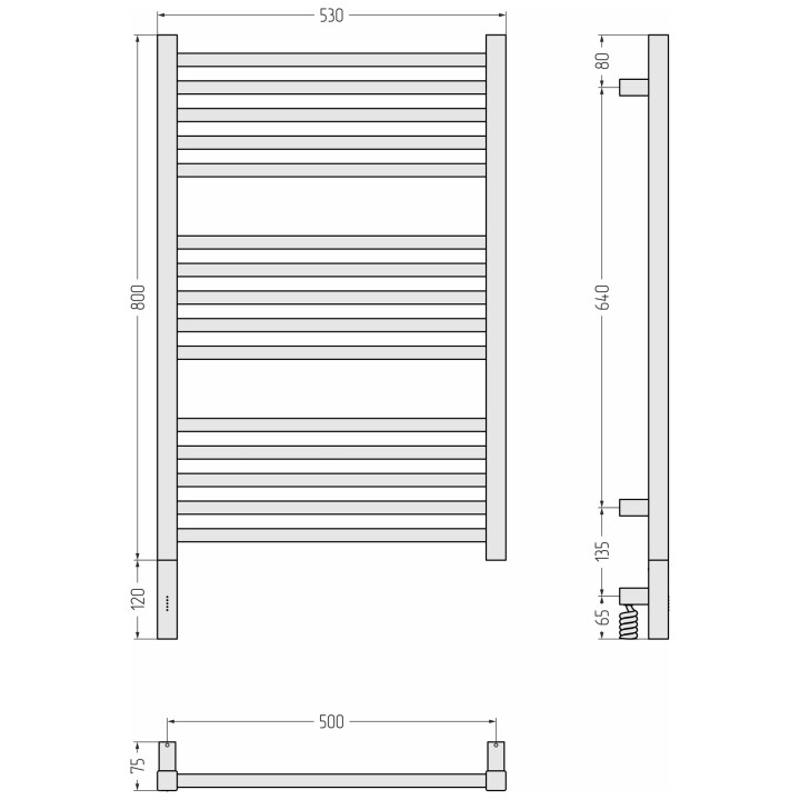 Сунержа Модус 3.1 Полотенцесушитель золото, 032-5900-8050