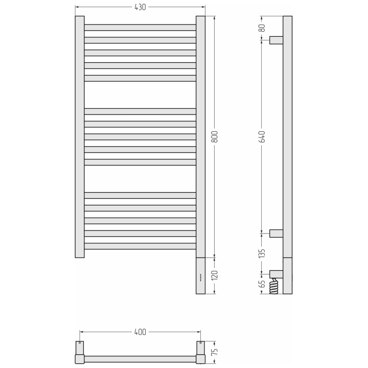 Полотенцесушитель Сунержа Модус 3.1 80х40 см, 30-5901-8040