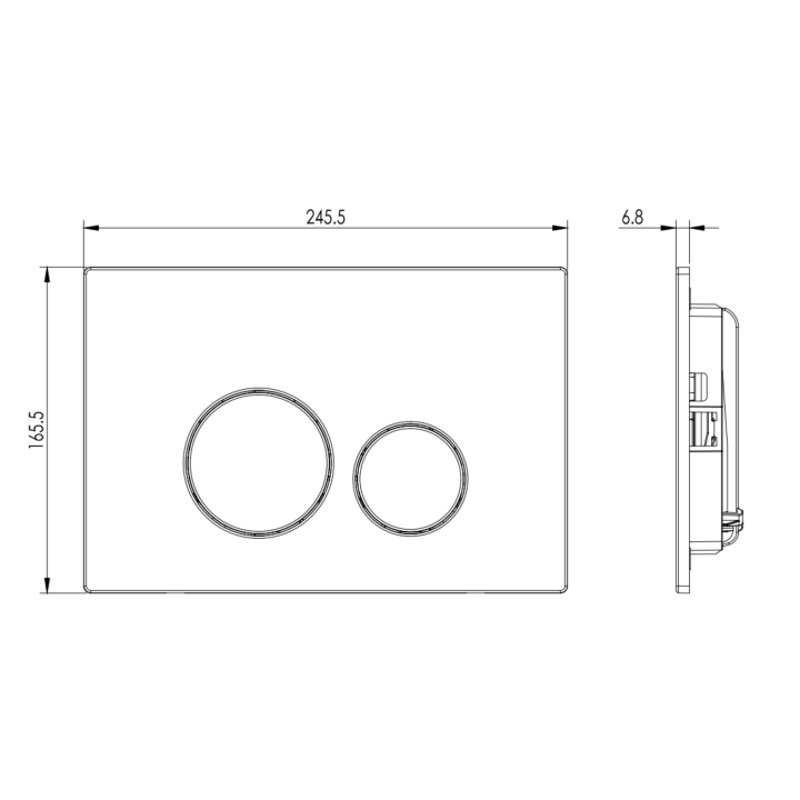 Клавиша смыва Charus Robusto золото - Трилит, FP.330.BG.05