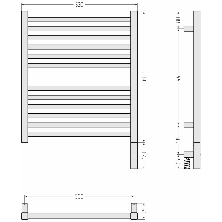 Полотенцесушитель Сунержа Модус 3.1, 051-5901-6050
