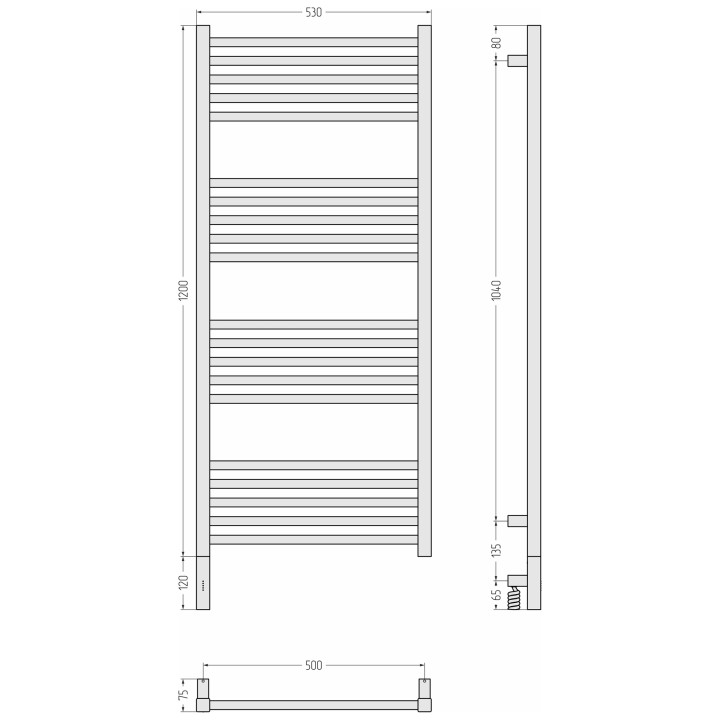 Полотенцесушитель Сунержа Модус 3.1, 15-5900-1250