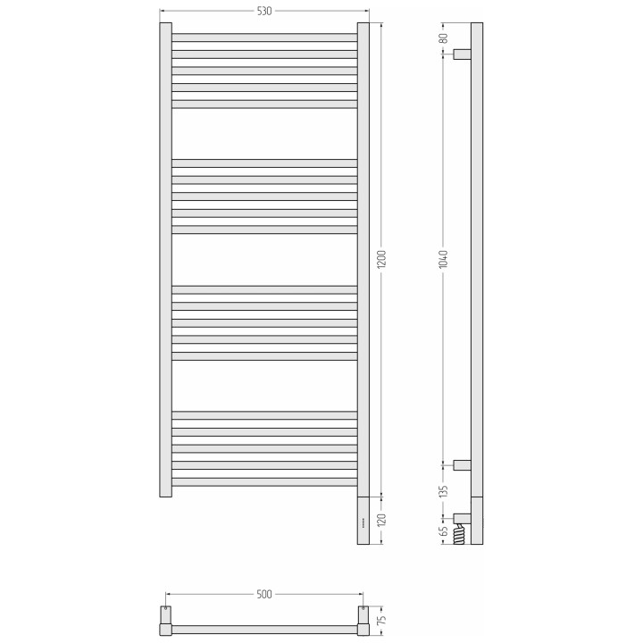 Сунержа Модус 3.1 Полотенцесушитель, 32-5901-1250