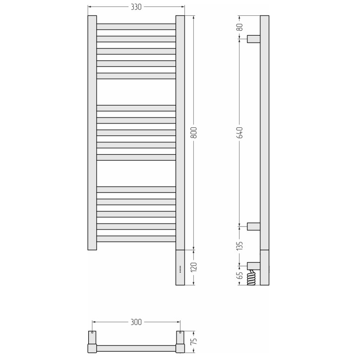 Сунержа Модус 3.1 Полотенцесушитель, 051-5901-8030