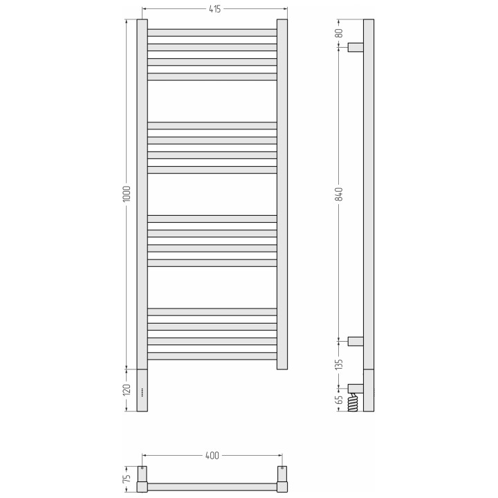 Полотенцесушитель Сунержа Модус 3.1, шампань, 020-5900-1040