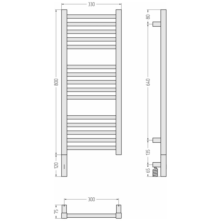 Полотенцесушитель Сунержа Модус 3.1, 00-5900-8030