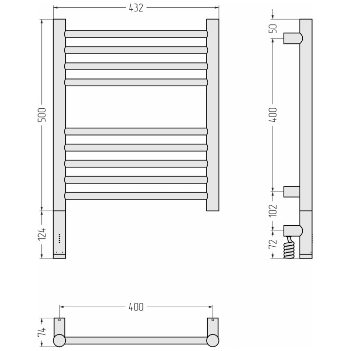 Полотенцесушитель Сунержа Богема 3.1, 032-6004-5040