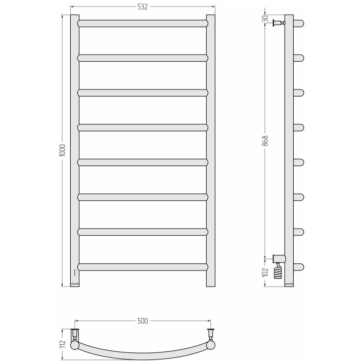 Полотенцесушитель Сунержа Галант 4.0, 071-0830-1050