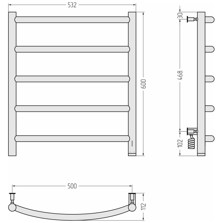 Полотенцесушитель Сунержа Галант 4.0, 071-0831-6050