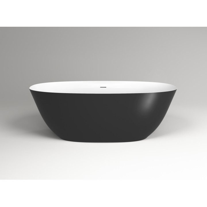 Ванна Plumberia Selection Veloma матовая черная/белая, VELOMA 170BN