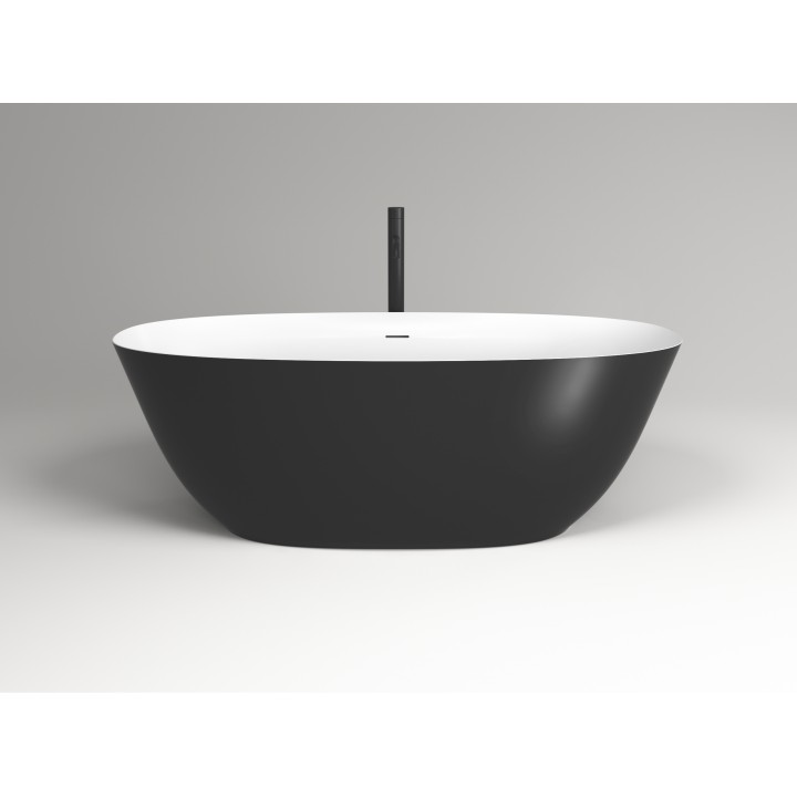 Ванна Plumberia Selection Veloma матовая черная/белая, VELOMA 170BN