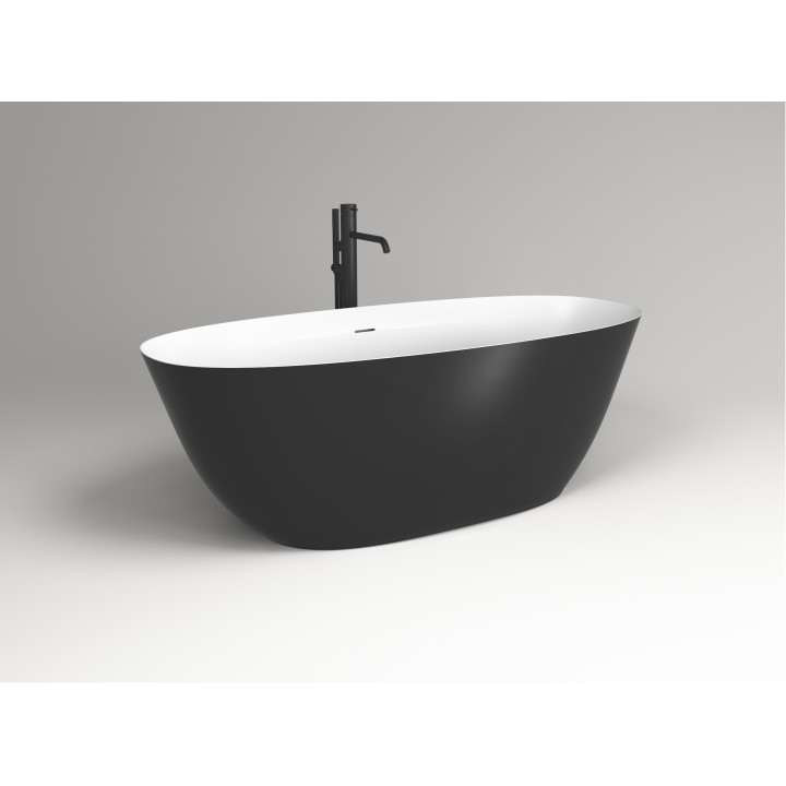 Ванна Plumberia Selection Veloma матовая черная/белая, VELOMA 170BN