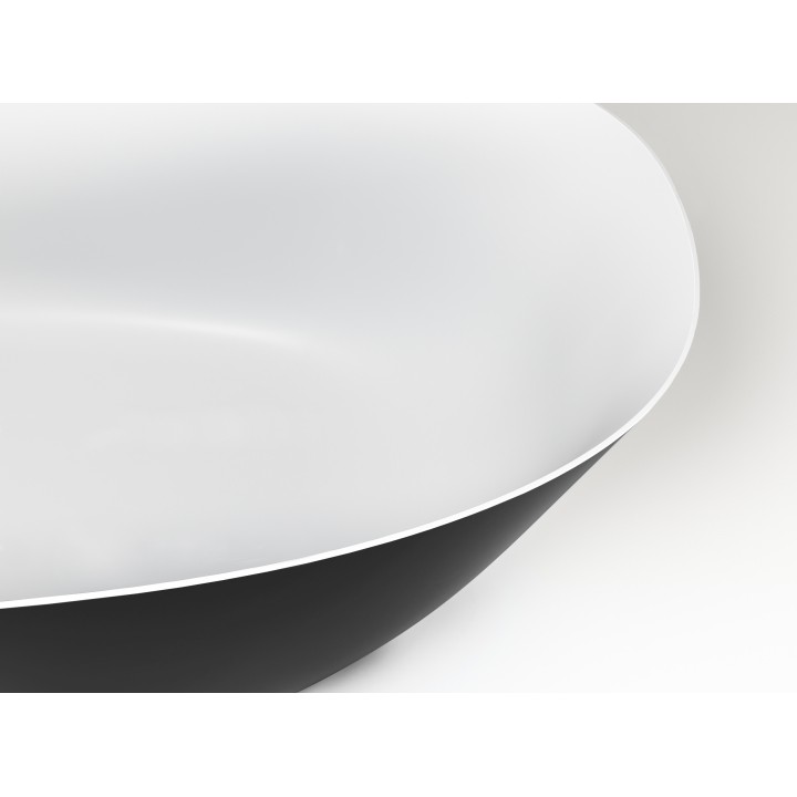 Ванна Plumberia Selection Veloma матовая черная/белая, VELOMA 170BN