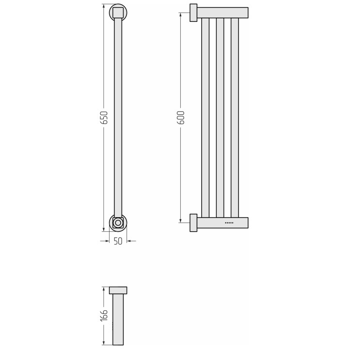 Сунержа Хорда 4.0 Полотенцесушитель электрический кабельный 60х16 см матовый белый, 30-0834-0600