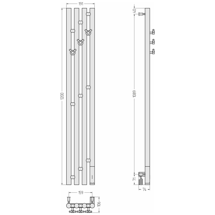 Полотенцесушитель Сунержа Кантата 3.0, 31-5847-1216