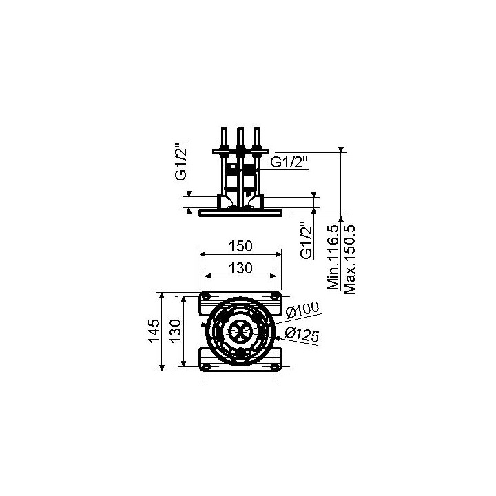 Скрытая часть Plumberia Selection IXO для смесителей, INTF0090