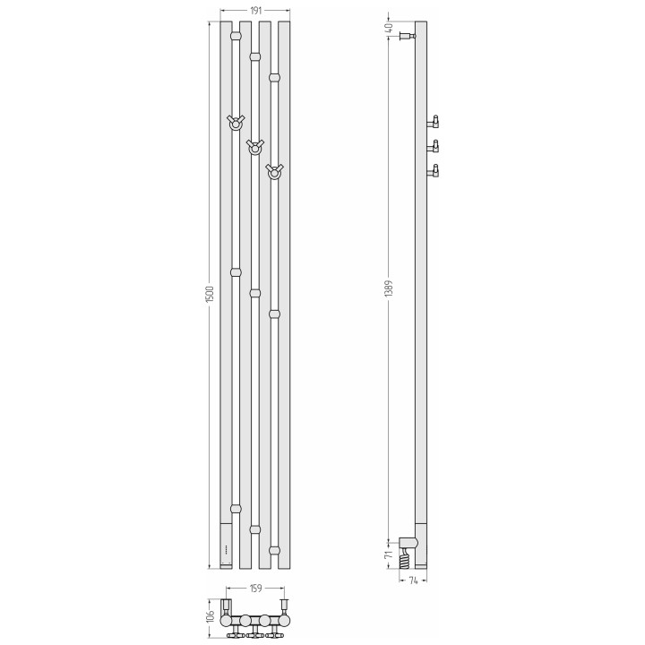 Полотенцесушитель Сунержа Кантата 3.0, 071-5846-1516