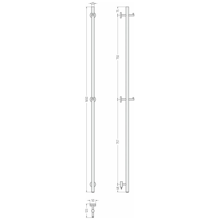 Полотенцесушитель Сунержа Аскет 165 см, 05-0850-1650