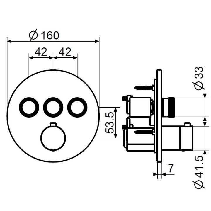 Смеситель для душа Plumberia Selection PSBOX хром, PSB1903CR