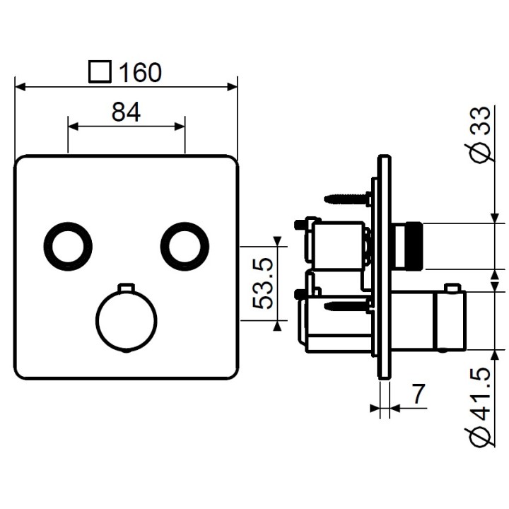 Смеситель для душа Plumberia Selection PSBOX, PSB2902NO